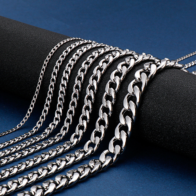Colar de corrente cubana em aç - Men Accessories Neck Chain avaliação e preço